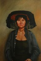 Self-portrait in a Chinese hat